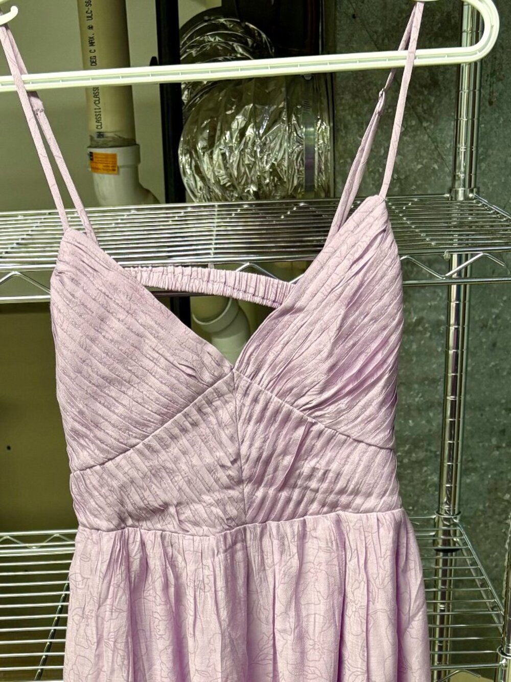 fortunateone Lilac Floral Print Maxi Dress